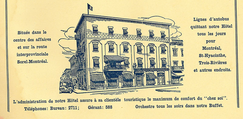 Illustration de l'Hôtel Carlton dans un document publicitaire