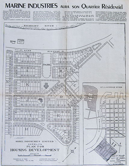 Plan du nouveau quartier dans le journal